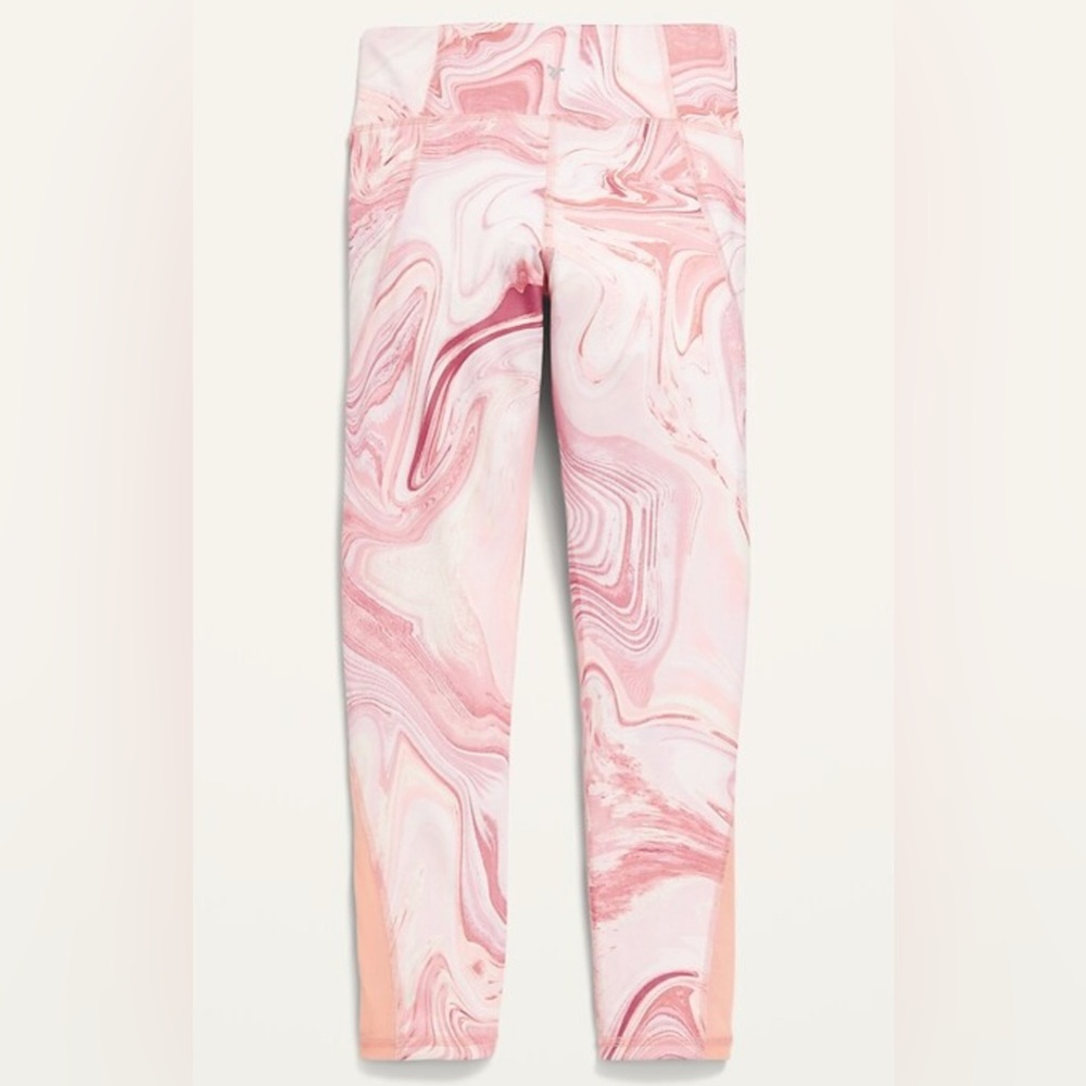 Old Navy - Marble Pink Kids Leggings - Missing Sports Bra